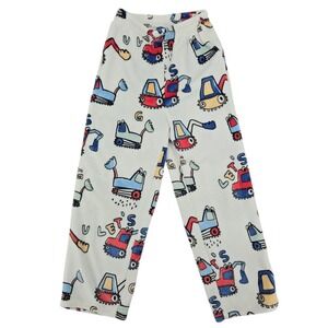 Dazy Fleece Lounge Pajama Pants Adult Small Cozy Soft Construction Print